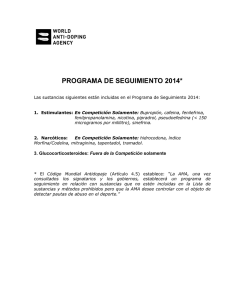Programa de Seguimiento 2014