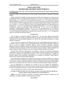 Acuerdo n mero 670 por el que se emiten las Reglas de Operaci n del Programa Deporte de Alto Rendimiento.