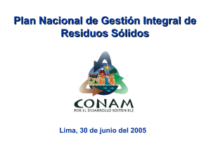 Plan Nacional de Gestión Integral de Residuos Sólidos (CONAM)