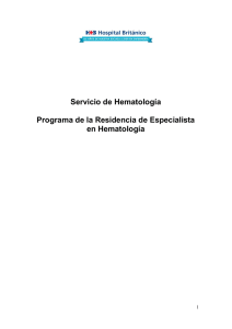 Programa residencia hematología