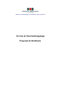 Programa residencia otorrinolaringología