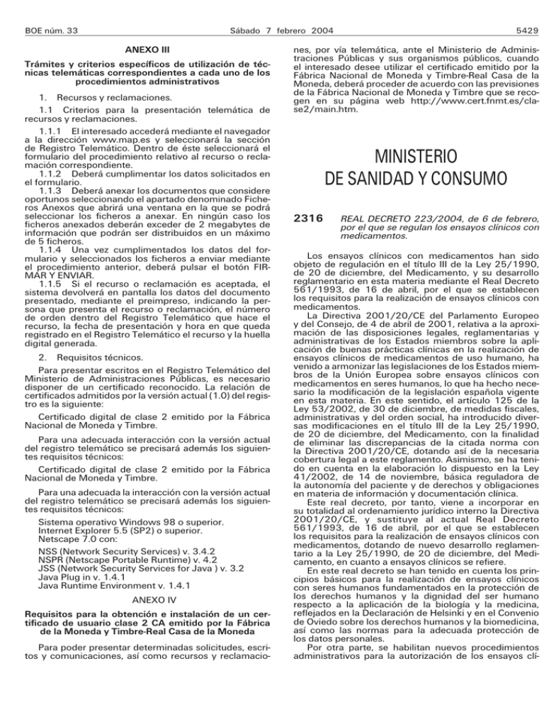 Real Decreto 223 2004
