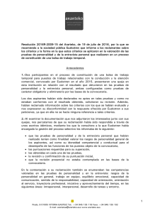 Resolución del Ararteko, de 19 de Julio de 2016