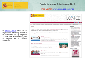 Presentaci n sobre el nuevo portal de la LOMCE