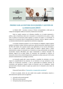 Premio C tedra UAM Accenture en Econom a y Gesti n de la Innovaci n 2015