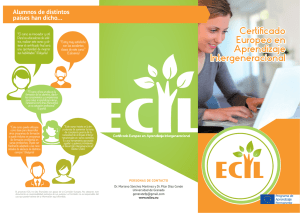 Sigue abierto el plazo de inscripciones en el proyecto ECYL (Certificado Europeo en Aprendizaje Intergeneracional).