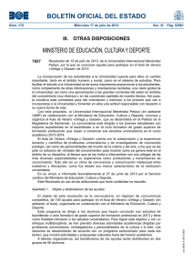 Se convocan ayudas para participar en el Aula de Verano Ortega y Gasset de 2013. Dirigido a alumnos de bachillerato y ciclos formativos de Formaci n Profesional de grado superior