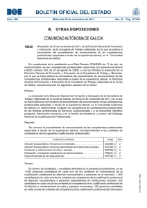BOLETÍN OFICIAL DEL ESTADO COMUNIDAD AUTÓNOMA DE GALICIA III.  OTRAS DISPOSICIONES 18825