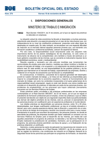 BOLETÍN OFICIAL DEL ESTADO MINISTERIO DE TRABAJO E INMIGRACIÓN 18062