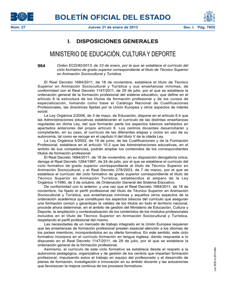 T Cnico Superior En Animaci N Sociocultural Y Tur Stica