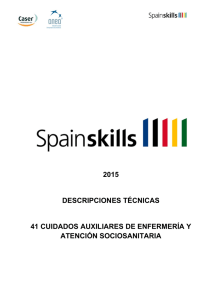 2015 DESCRIPCIONES TÉCNICAS 41 CUIDADOS AUXILIARES DE ENFERMERÍA Y