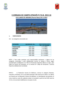 II JORNADA DE CAMPO A TRAVES DEL PPDB, LOS LLANOS DE ARIDANE