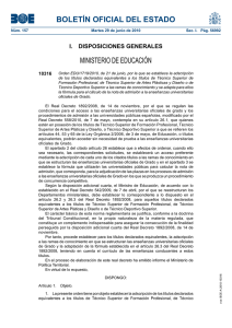 BOLETÍN OFICIAL DEL ESTADO MINISTERIO DE EDUCACIÓN I.  DISPOSICIONES GENERALES 10316