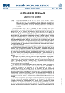 BOLETÍN OFICIAL DEL ESTADO MINISTERIO DE DEFENSA I. DISPOSICIONES GENERALES 5519