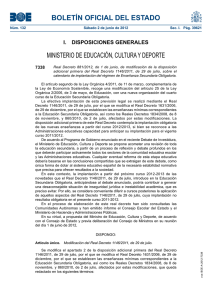 BOLETÍN OFICIAL DEL ESTADO MINISTERIO DE EDUCACIÓN, CULTURA Y DEPORTE 7338