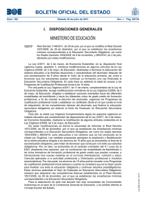BOLETÍN OFICIAL DEL ESTADO MINISTERIO DE EDUCACIÓN I.  DISPOSICIONES GENERALES 13117