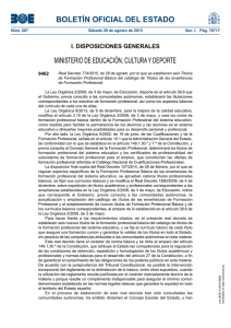 BOLETÍN OFICIAL DEL ESTADO MINISTERIO DE EDUCACIÓN, CULTURA Y DEPORTE 9462