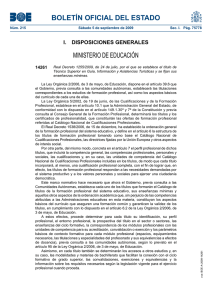 BOLETÍN OFICIAL DEL ESTADO MINISTERIO DE EDUCACIÓN I.  DISPOSICIONES GENERALES 14261