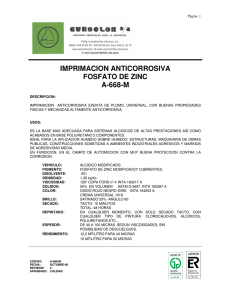IMPRIMACIÓN ANTICORROSIVA A-668-M FOSFATO DE ZINC (50 Micras)