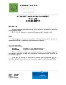 WAP-246 POLIURETANO HIDROSOLUBLE NEGRO MATE