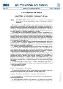 BOLETÍN OFICIAL DEL ESTADO MINISTERIO DE INDUSTRIA, ENERGÍA Y TURISMO 10183