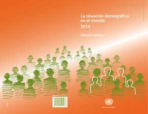 La situación demográfica en el mundo 2014 Informe conciso