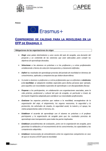 Compromiso de Calidad para la Movilidad en la EFP de Erasmus+