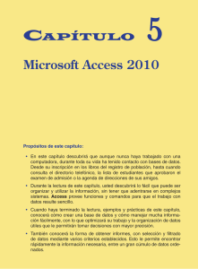 Capítulo 5 - Microsoft Access 2010