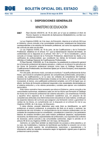 BOLETÍN OFICIAL DEL ESTADO MINISTERIO DE EDUCACIÓN I.  DISPOSICIONES GENERALES 8067