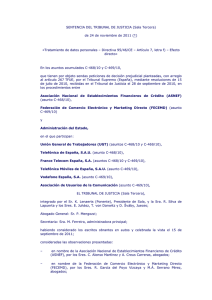 Sentencia del Tribunal de Justicia de la Unión Europea que declaró ilegal la normativa española de protección de datos