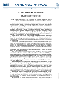 BOLETÍN OFICIAL DEL ESTADO MINISTERIO DE EDUCACIÓN I.  DISPOSICIONES GENERALES 12633