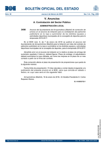 BOLETÍN OFICIAL DEL ESTADO V. Anuncios A. Contratación del Sector Público 3498
