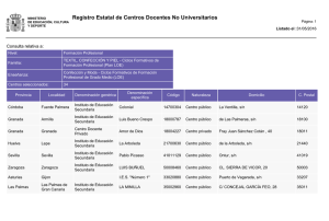 Registro Estatal de Centros Docentes No Universitarios Consulta relativa a: