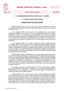 Boletín Oficial de Castilla y León C. OTRAS DISPOSICIONES CONSEJERÍA DE EDUCACIÓN