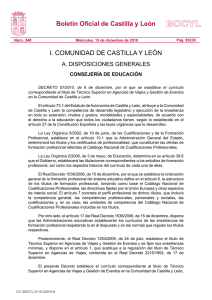 Boletín Oficial de Castilla y León A. DISPOSICIONES GENERALES CONSEJERÍA DE EDUCACIÓN