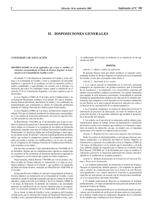 II.  DISPOSICIONES GENERALES 2 Suplemento al N.º 188 CONSEJERÍA DE EDUCACIÓN