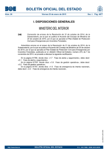 Corrección de errores de la Resolución de 31 de octubre de 2014, de la Subsecretaría, por la que se publica el Acuerdo del Consejo de Ministros de 24 de octubre de 2014, por el que se aprueba el Plan Estatal de