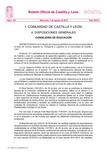 Boletín Oficial de Castilla y León A. DISPOSICIONES GENERALES CONSEJERÍA DE EDUCACIÓN