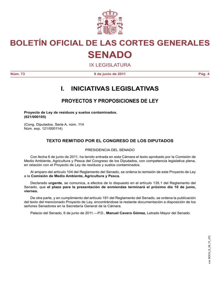 060611 proyecto ley residuos suelos contaminados