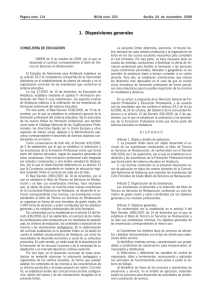 1.  Disposiciones generales CONSEJERÍA DE EDUCACIÓN