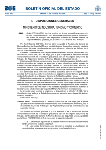 BOLETÍN OFICIAL DEL ESTADO MINISTERIO DE INDUSTRIA, TURISMO Y COMERCIO 15940