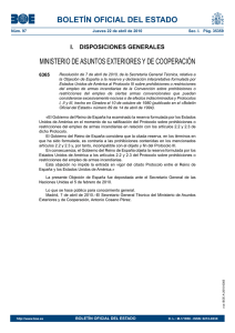 BOLETÍN OFICIAL DEL ESTADO MINISTERIO DE ASUNTOS EXTERIORES Y DE COOPERACIÓN 6365