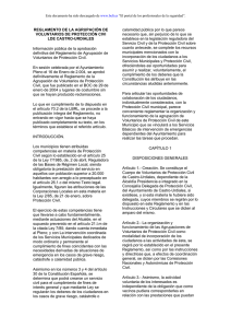 Reglamento de 17 de mayo de la agrupación de voluntarios de protección civil de Castro-Urdiales (Boletín Oficial de Cantabria de 17 de mayo de 2004)