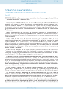 2407 DISPOSICIONES GENERALES BOLETÍN OFICIAL DEL PAÍS VASCO