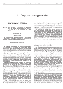 261103 Ley Orgánica Reform Cod Penal Boe
