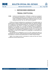 Cuestión de inconstitucionalidad n.º 5060-2012, en relación con el apartado 5 de la disposición transitoria d e la Ley 9/2007, de 13 de abril, del Sistema Canario de Seguridad y Emergencia y de modificación de la Ley 6/1997, de 4 de julio, de Coordinación de las Policías Locales de Canarias, por posible vulneración de los arts. 149.1.18 y 149.1.30 de la Constitución. (Boletín oficial de Canarias numero 256 de 24 de octubre de 2012)