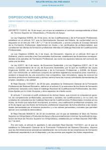 2701 DISPOSICIONES GENERALES BOLETÍN OFICIAL DEL PAÍS VASCO