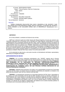 Sentencia del Tribunal Supremo que declara que la nulidad del Decreto 1161997 del Gobierno Vasco