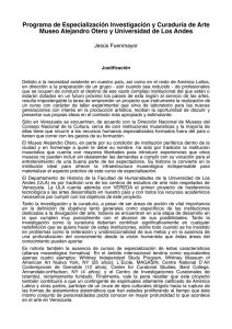 2.- Programa de Especializaci n Investigaci n y Curadur a de Arte Museo Alejandro Otero y Universidad de Los Andes.