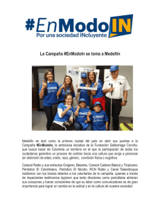 La Campaña #EnModoIn se toma a Medellín